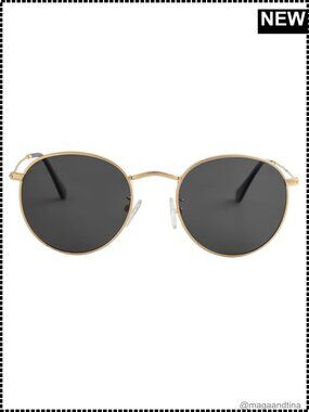 Small Round Metal Polarized Sunglasses Mirrored Lens Circle Sun Glasses
